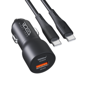 Car Charger Ridea RCC-30114 QPow 1USB/1USB-C PD/QC 30W+Type-C to Type-C