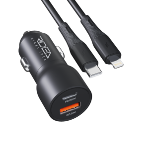 Car Charger Ridea RCC-47115 QPow Pro 1USB/1USB-C PD/QC 47.5W + Type-C to Lightning